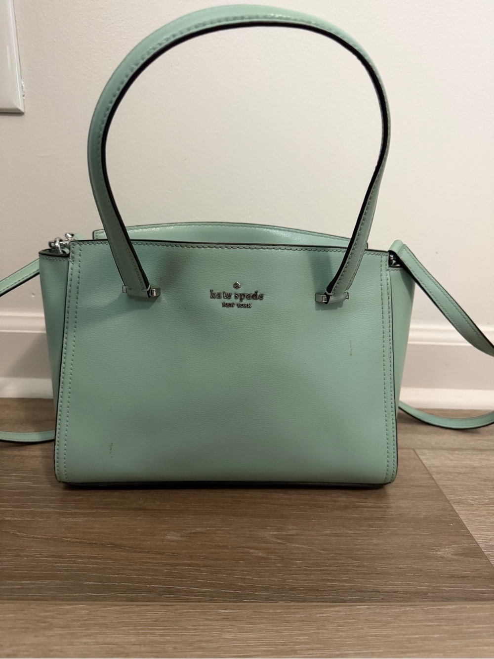 Kate Spade mint green leather shoulder bag